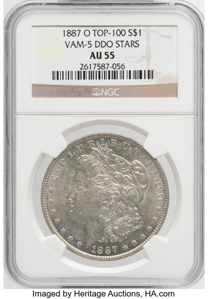 1887-O $1  Doubled Stars, VAM-5  MS thumbnail 3