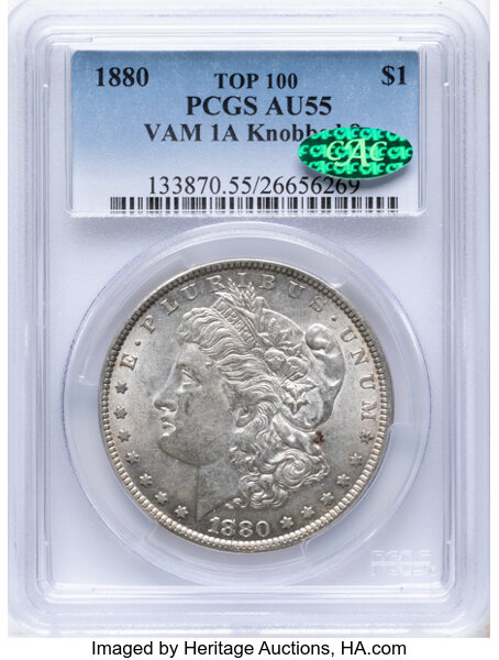 1880 $1  Knobbed 8, VAM-1A2 MS thumbnail 14