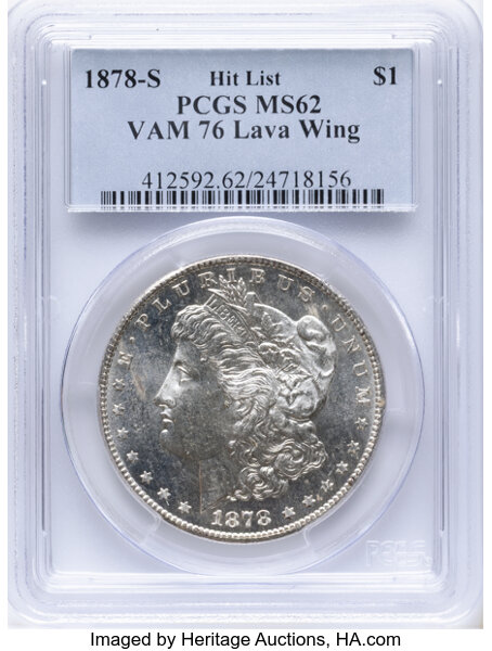 1878-S $1  Funky Feather, VAM-76 MS thumbnail 4