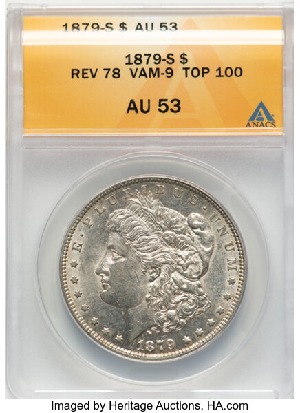 1879-S $1  Reverse of 1878, VAM-9 MS thumbnail 3