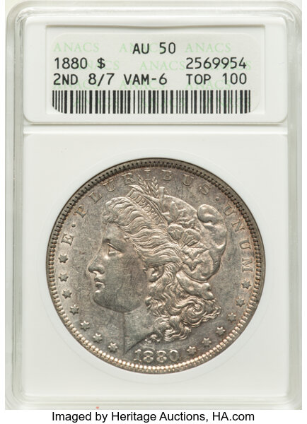 1880/7 $1  Spikes, VAM-6 MS thumbnail 4