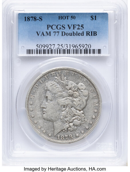 1878-S $1  Doubled RIB, VAM-77 MS thumbnail 2