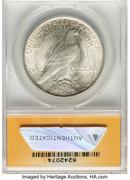 1923 $1 MS61 CAC thumbnail 2