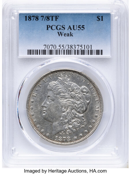 1878 7/8TF $1  Weak, 7/4, VAM-34 MS thumbnail 2
