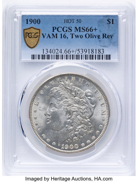 1900 $1  Two Olive Reverse, VAM-16  MS thumbnail 15