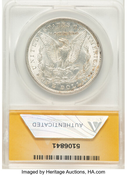 1890 $1 MS62 CAC thumbnail 2