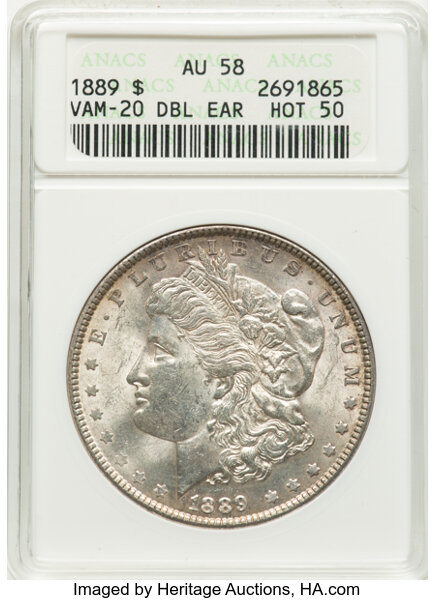 1889 $1  Doubled Ear, VAM-20  MS thumbnail 2