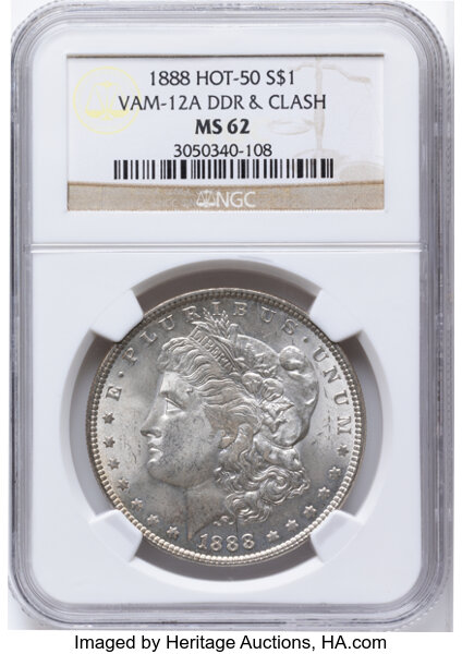 1888 $1  Doubled Reverse, VAM-12  MS thumbnail 2