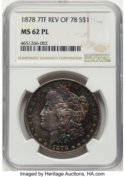 1878 7TF $1  Reverse of 1878 MS PL thumbnail 5