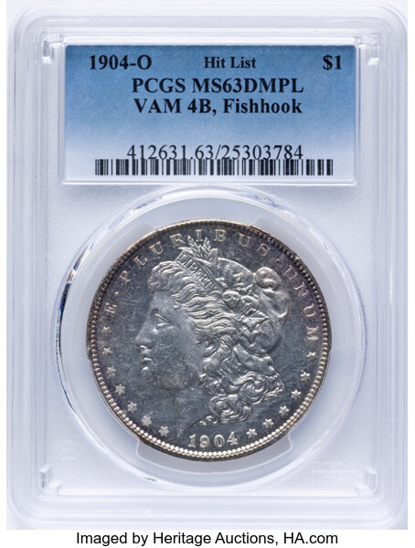 1904-O $1  Fishhook, VAM-4B MS DMPL thumbnail 2