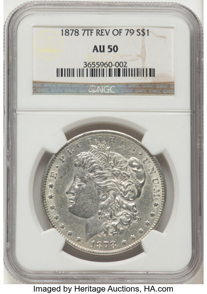 1878 7TF $1  Reverse of 1879 MS thumbnail 10
