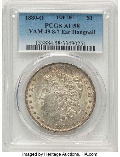 1880-O $1  8/7, Hangnail, VAM-49  MS thumbnail 2