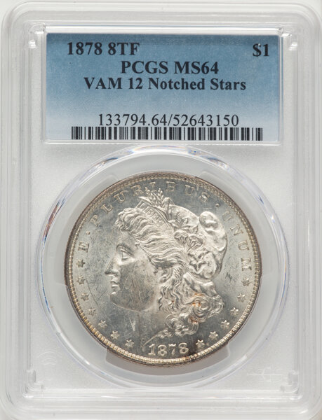 1878 8TF $1  Notched Star, VAM-12 MS thumbnail 4