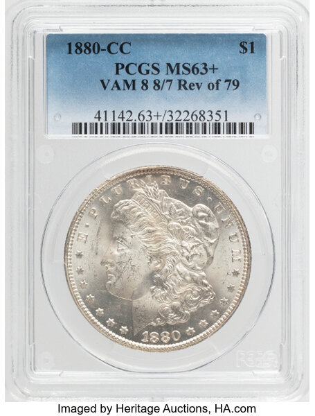 1880-CC $1  8/7, VAM-8 MS thumbnail 2