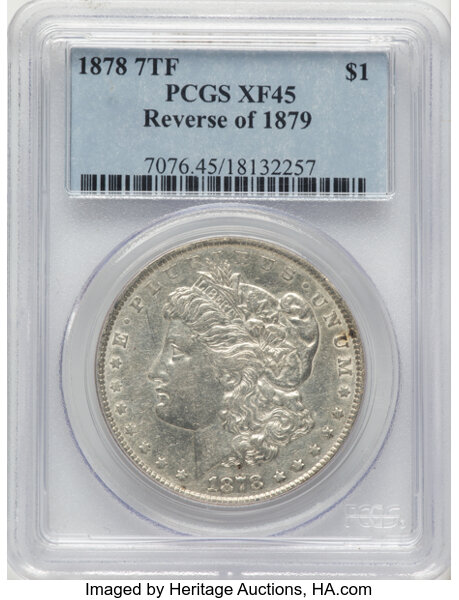 1878 7TF $1  Reverse of 1879 MS thumbnail 11