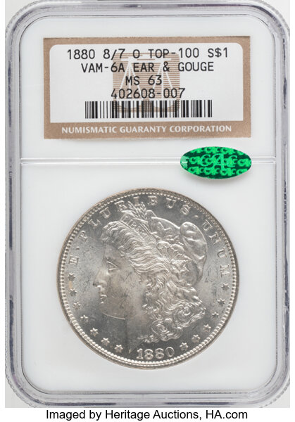 1880-O $1  8/7, Spike, VAM-6A  MS thumbnail 2
