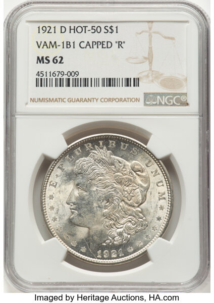 1921-D $1  Capped R, VAM-1B  MS thumbnail 2