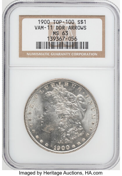 1900 $1  Doubled Wing, VAM-11  MS thumbnail 3
