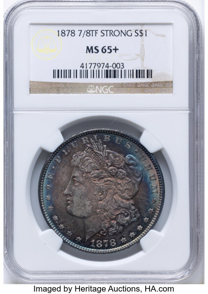 1878 7/8TF $1  Strong, 7/4, VAM-37 MS thumbnail 4