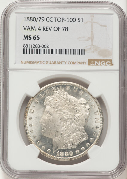 1880/79-CC $1  Reverse of 1878, VAM-4 MS thumbnail 3