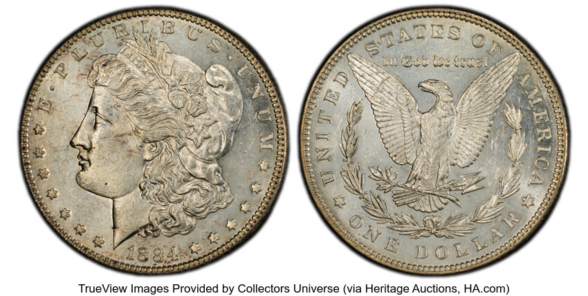 1884 $1  Large Dot, VAM-3  MS PL thumbnail 2