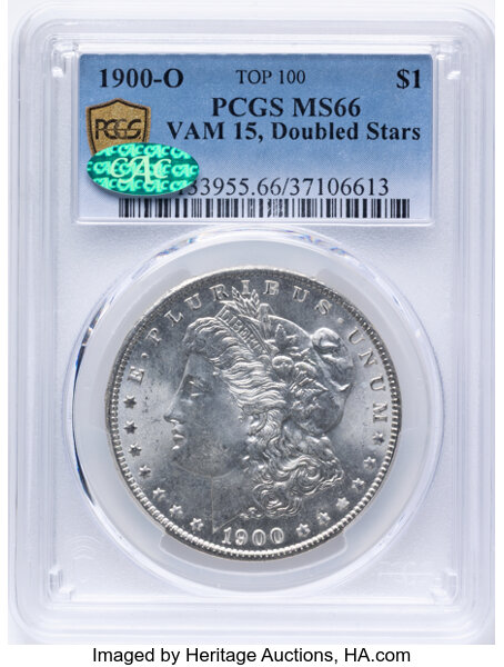 1900-O $1  Doubled Stars, VAM-15 MS66 thumbnail 5