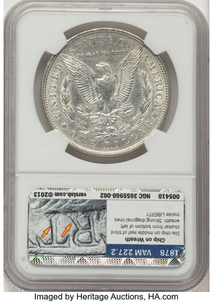 1878 7TF $1  Reverse of 1879 VG10 thumbnail 16
