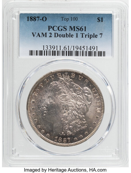 1887-O $1  Doubled Date, VAM-2  MS thumbnail 5