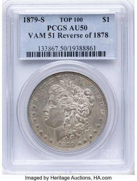 1879-S $1  Reverse of 1878, VAM-51 MS thumbnail 2