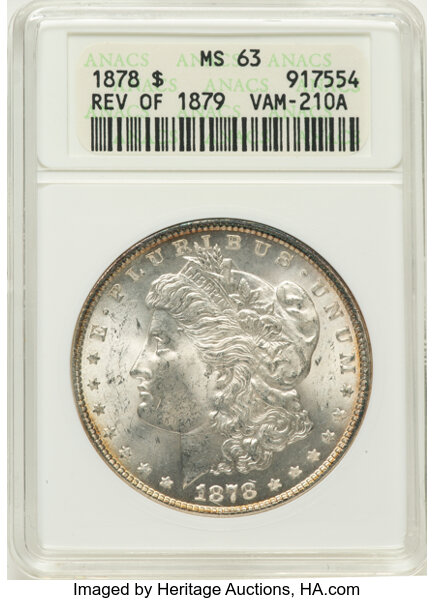 1878 7TF $1  Reverse of 1879 MS thumbnail 8