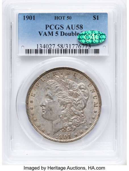 1901 $1  Doubled Ear, VAM-5  MS thumbnail 2