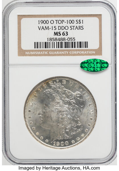 1900-O $1  Doubled Stars, VAM-15  MS thumbnail 3