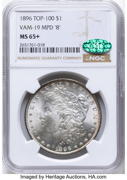 1896 $1  8 in Denticles, VAM-19  MS thumbnail 8