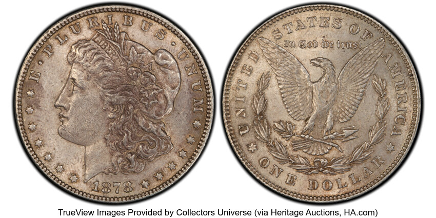 1878 7TF $1  Reverse of 1878, Doubled R, VAM-187 MS thumbnail 2