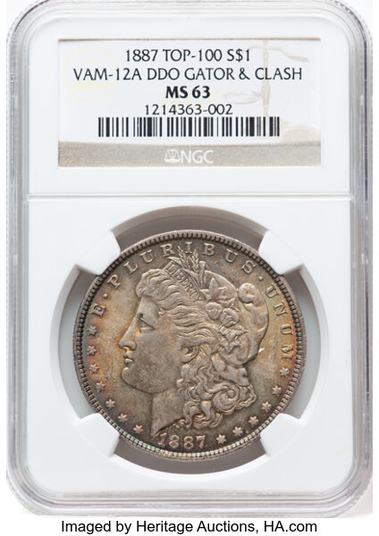 1887 $1  Alligator Eye, VAM-12  MS thumbnail 4