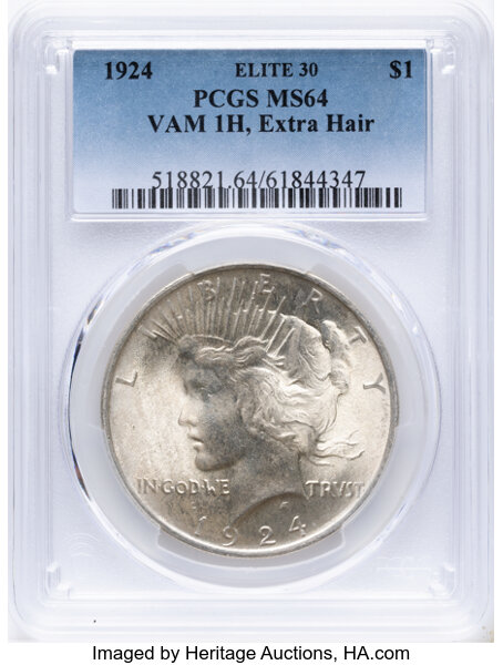1924 $1  Extra Hair, VAM-1H MS thumbnail 3