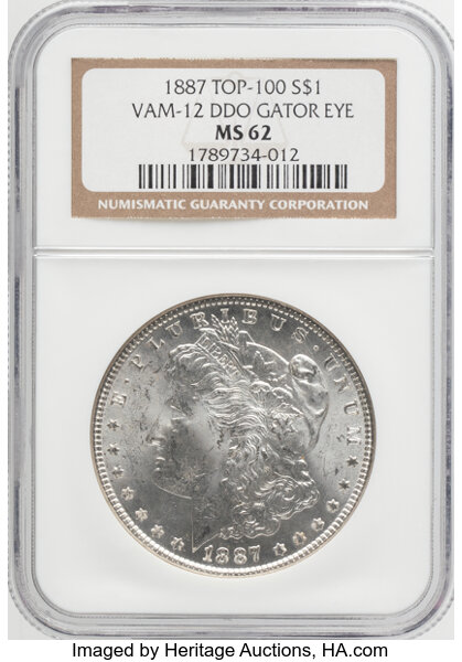 1887 $1  Alligator Eye, VAM-12  MS thumbnail 6