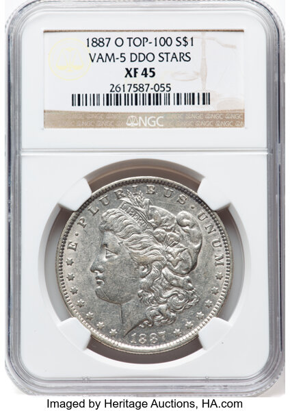 1887-O $1  Doubled Stars, VAM-5  MS thumbnail 2