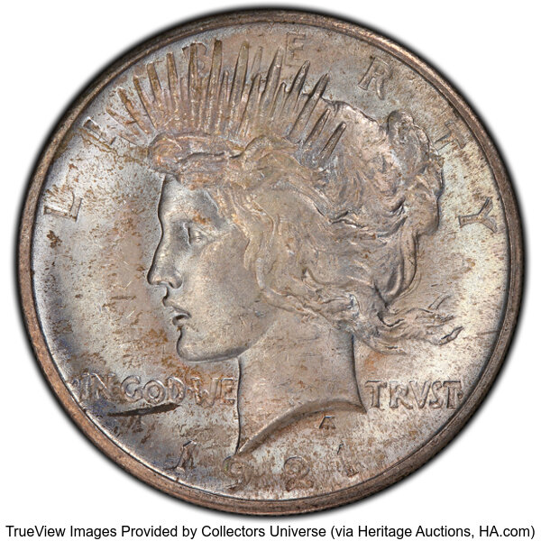 1921 $1  Peace, Polishing Lines, VAM 1F MS thumbnail 3