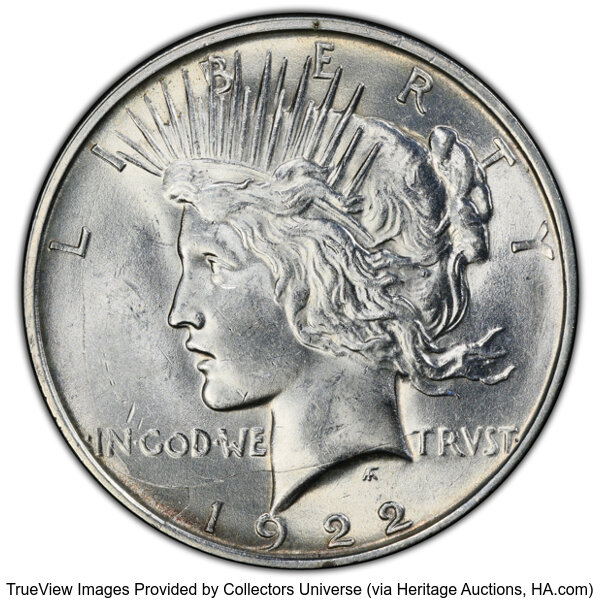 1922-D $1  Retained Die Break, VAM-14A MS thumbnail 2