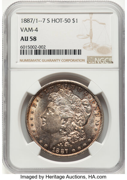 1887-S $1  Doubled Date, VAM-4  MS thumbnail 2