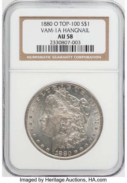 1880-O $1  Hangnail, VAM-48  MS thumbnail 3