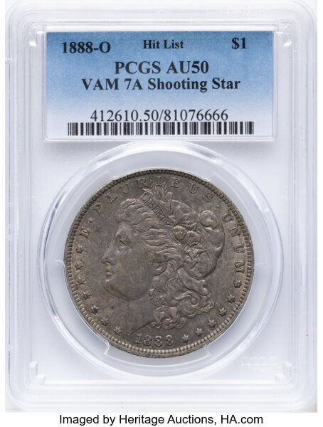 1888-O $1  Shooting Star, VAM-7A  MS thumbnail 2