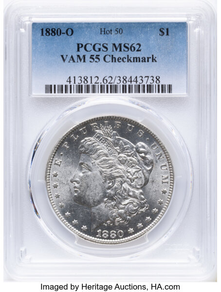 1880-O $1  Checkmark, VAM-55  MS thumbnail 2