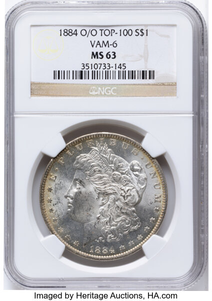 1884-O/O $1  Repunched Mintmark, VAM-6 MS thumbnail 3