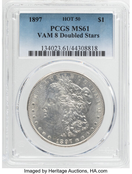 1897 $1  Doubled Stars, VAM-8  MS thumbnail 2
