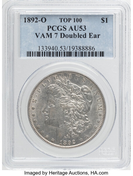 1892-O $1  Doubled Ear, VAM-5 (7)  MS thumbnail 3