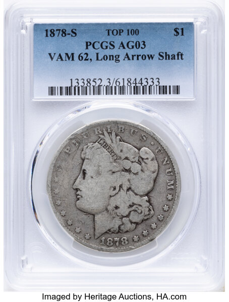 1878-S $1  Long Nock, VAM-62 MS thumbnail 2