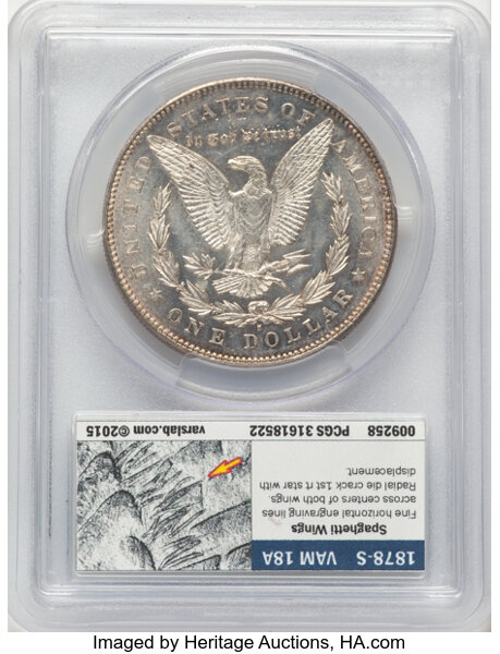 1878-S $1 AU58 CAC thumbnail 2