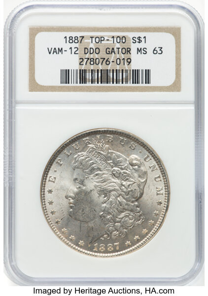1887 $1  Alligator Eye, VAM-12  MS thumbnail 11